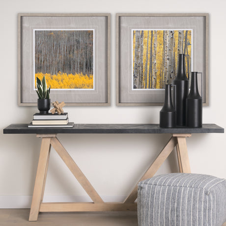 Aspen Trees 3 by Jamie Cook a Hand Embelished Textured Framed Photo Art Print Matted under Glass from Mercana - Luna Furniture