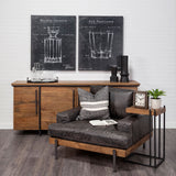Redding Bronze Toned Metal Square Table Clock from Mercana - Luna Furniture