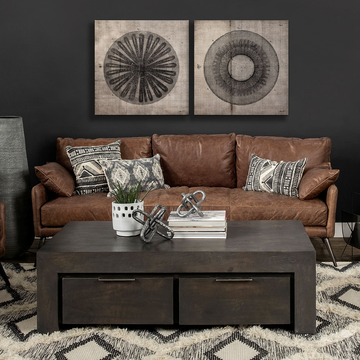 Beveridge II 14 x 26 Black And White Embroidered Pattern Decorative Pillow Cover from Mercana - Luna Furniture