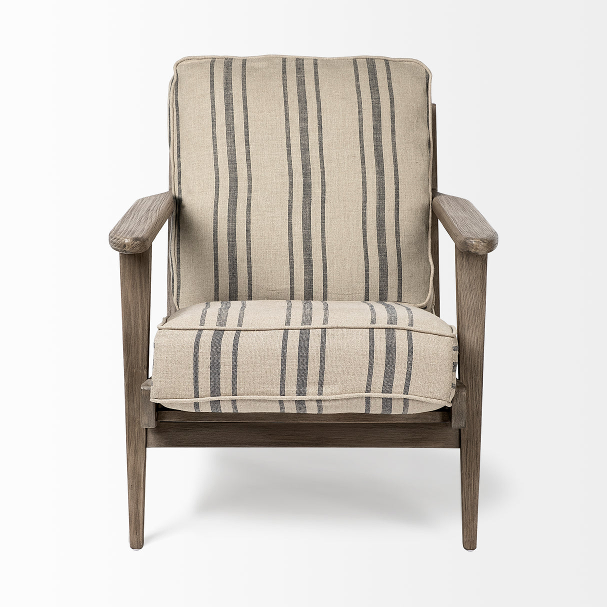 Olympus III Striped Brown Jute Wrapped Wooden Frame Accent Chair from Mercana - Luna Furniture