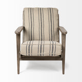 Olympus III Striped Brown Jute Wrapped Wooden Frame Accent Chair from Mercana - Luna Furniture