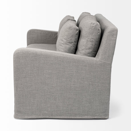 Denly I 69 X 38.25 X 34.5 Flint Gray Slipcover Two Seater Sofa from Mercana - Luna Furniture