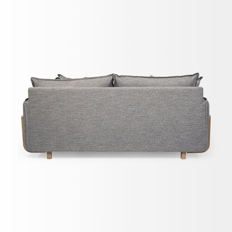 Roy I 84" Castlerock Gray Upholstered Three Seater Sofa from Mercana - Luna Furniture