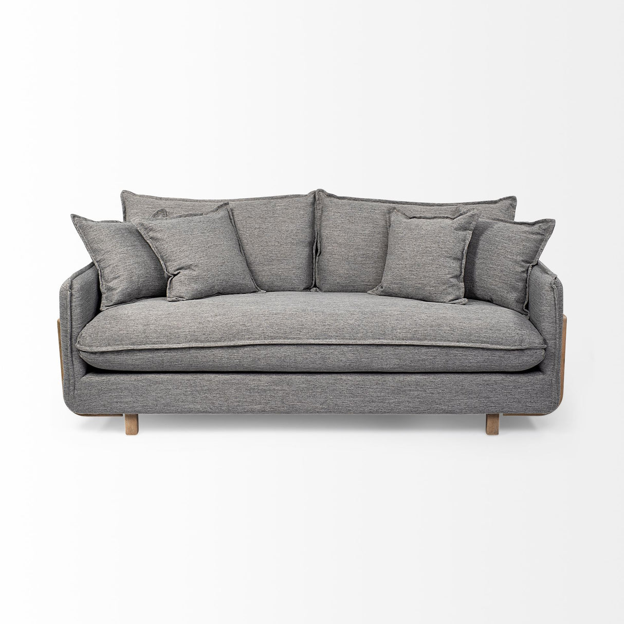 Roy I 84" Castlerock Gray Upholstered Three Seater Sofa from Mercana - Luna Furniture