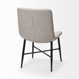 Barrow I Beige Fabric Wrap Black Metal Frame Dining Chair, Set of 2 from Mercana - Luna Furniture