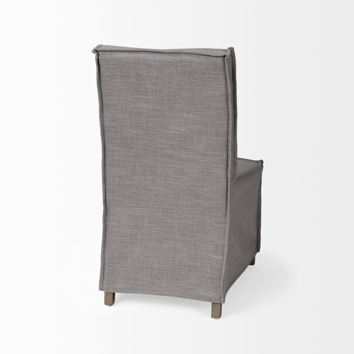 Elbert I Grey Fabric Slip-Cover Brown Wooden Base Dining Chair, Set of 2 from Mercana - Luna Furniture