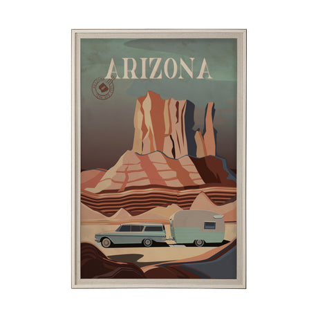 Arizona Go USA (XL) by Mercana Studio a Hand Embellished Decograph Framed Art Print under Glass from Mercana - Luna Furniture