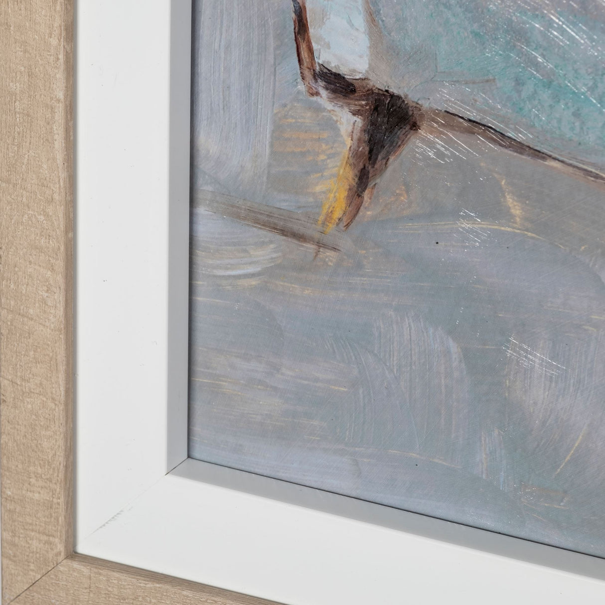 Moo-ving In IV by Ethan Harper a Hand Embellished Textured Framed Art Print Matted under Glass from Mercana - Luna Furniture