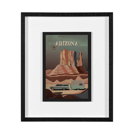 Arizona Go USA (M) by Mercana Studio a Framed Art Print Matted under Glass from Mercana - Luna Furniture
