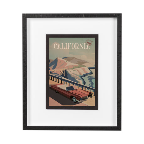 California Go USA (M) by Mercana Studio a Framed Art Print Matted under Glass from Mercana - Luna Furniture