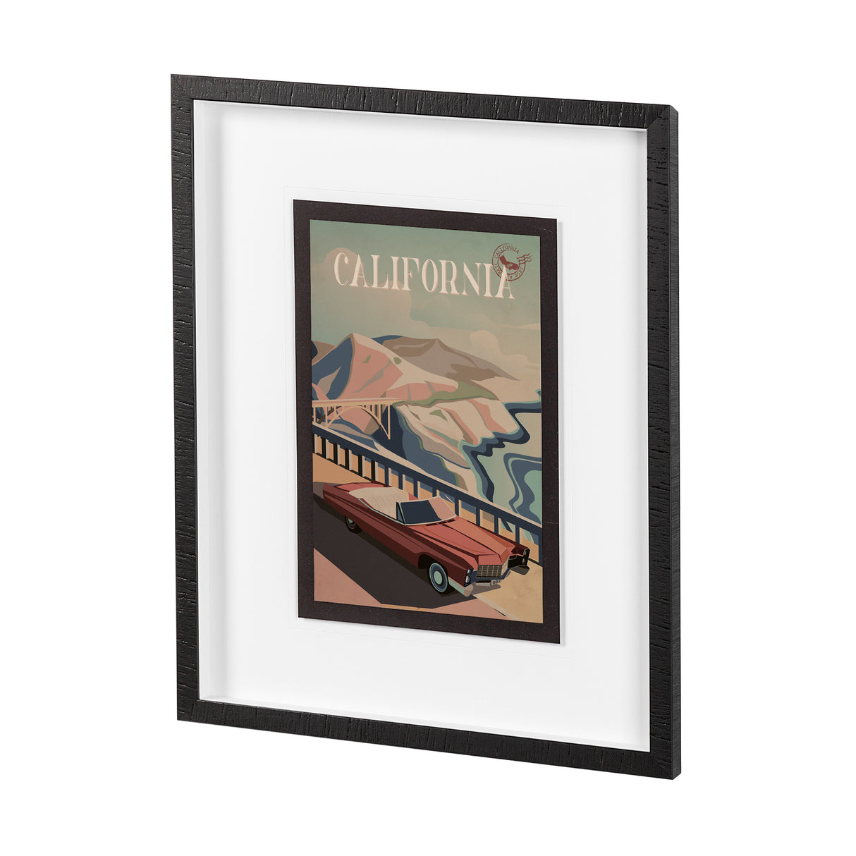 California Go USA (M) by Mercana Studio a Framed Art Print Matted under Glass from Mercana - Luna Furniture
