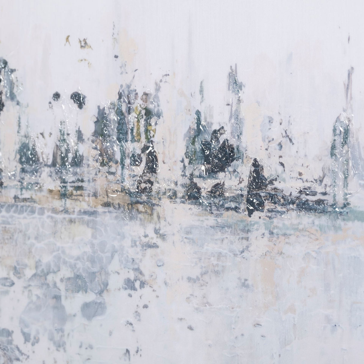 Waterfront II by Jonathan Klassen a Hand Embellished Textured Framed Art Print Matted under Glass from Mercana - Luna Furniture
