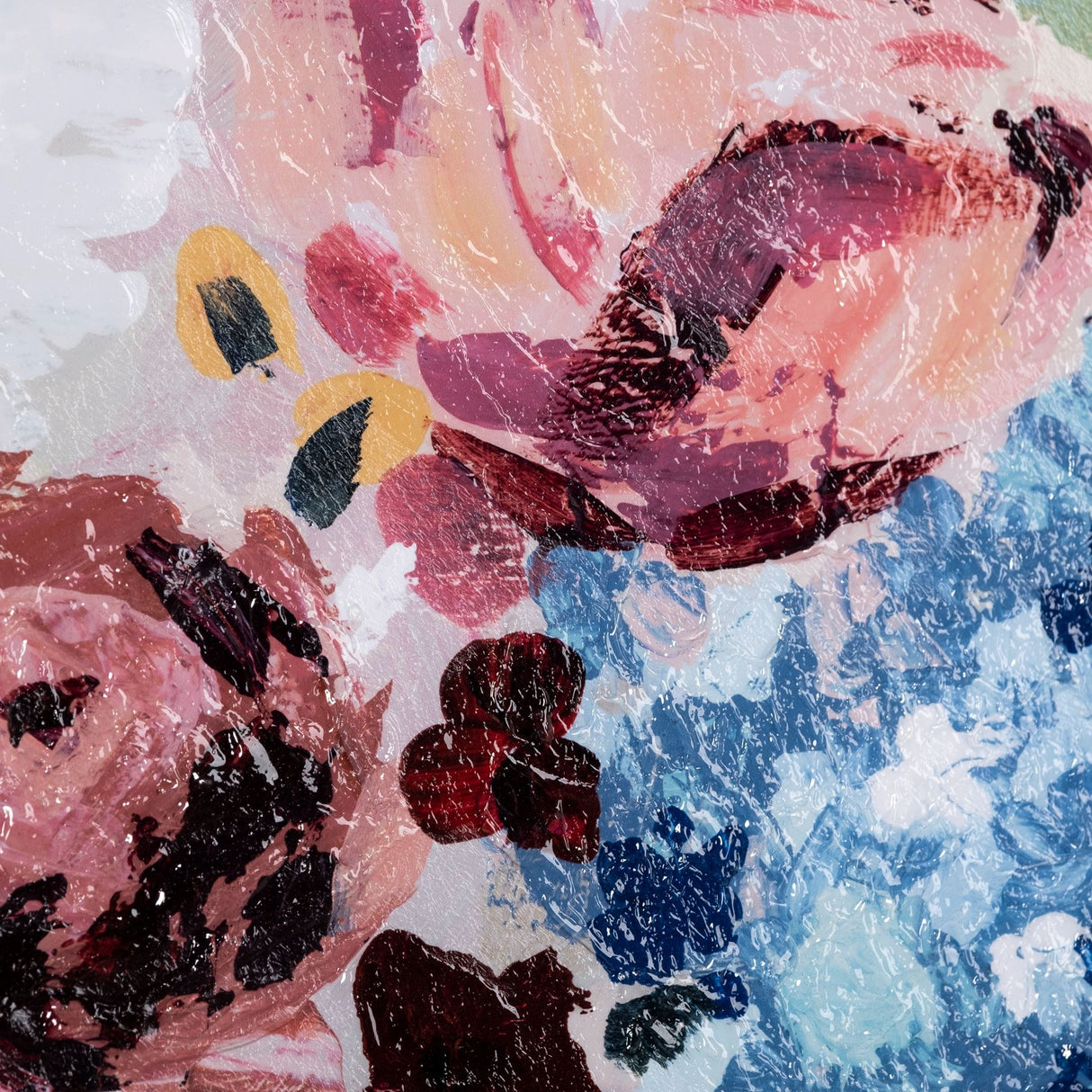 Farmhouse Flowers I by Barbara Fleming a Hand Embellished Textured Framed Art Print from Mercana - Luna Furniture