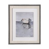 Boat on the Horizon I by Ethan Harper Hand Embellished Textured Framed Art Print Matted under Glass from Mercana - Luna Furniture