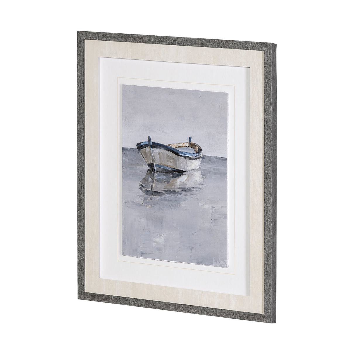 Boat on the Horizon II by Ethan Harper Hand Embellished Textured Framed Art Print Matted under Glass from Mercana - Luna Furniture