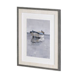 Boat on the Horizon II by Ethan Harper Hand Embellished Textured Framed Art Print Matted under Glass from Mercana - Luna Furniture