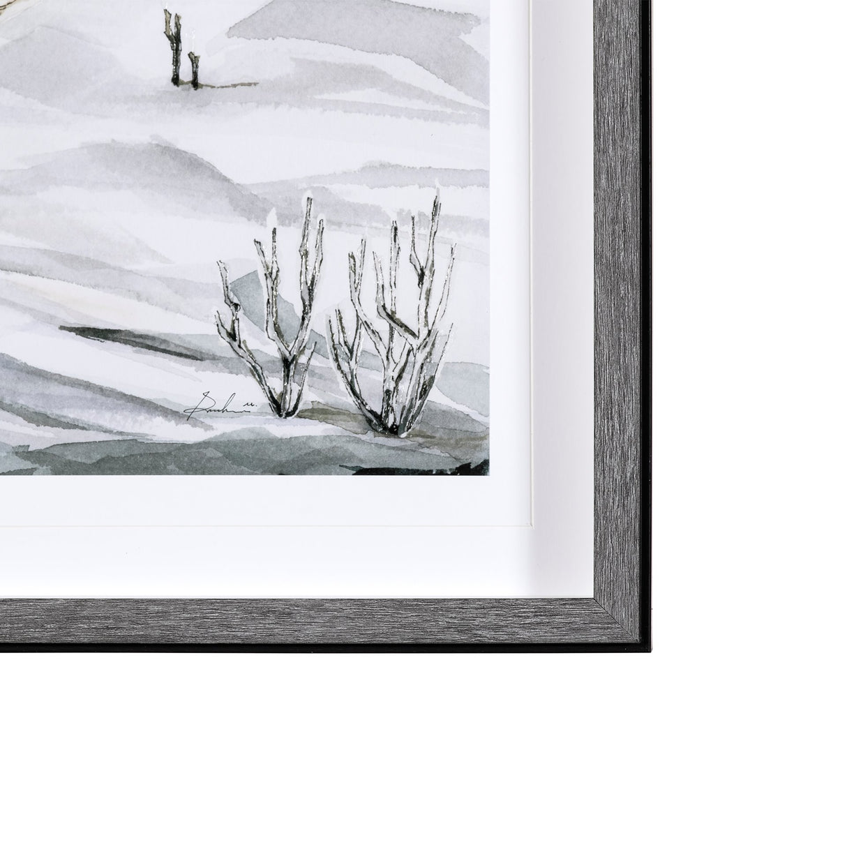Life in North II by Melody Ducharme a Hand Embellished Textured Framed Art Print Matted under Glass from Mercana - Luna Furniture