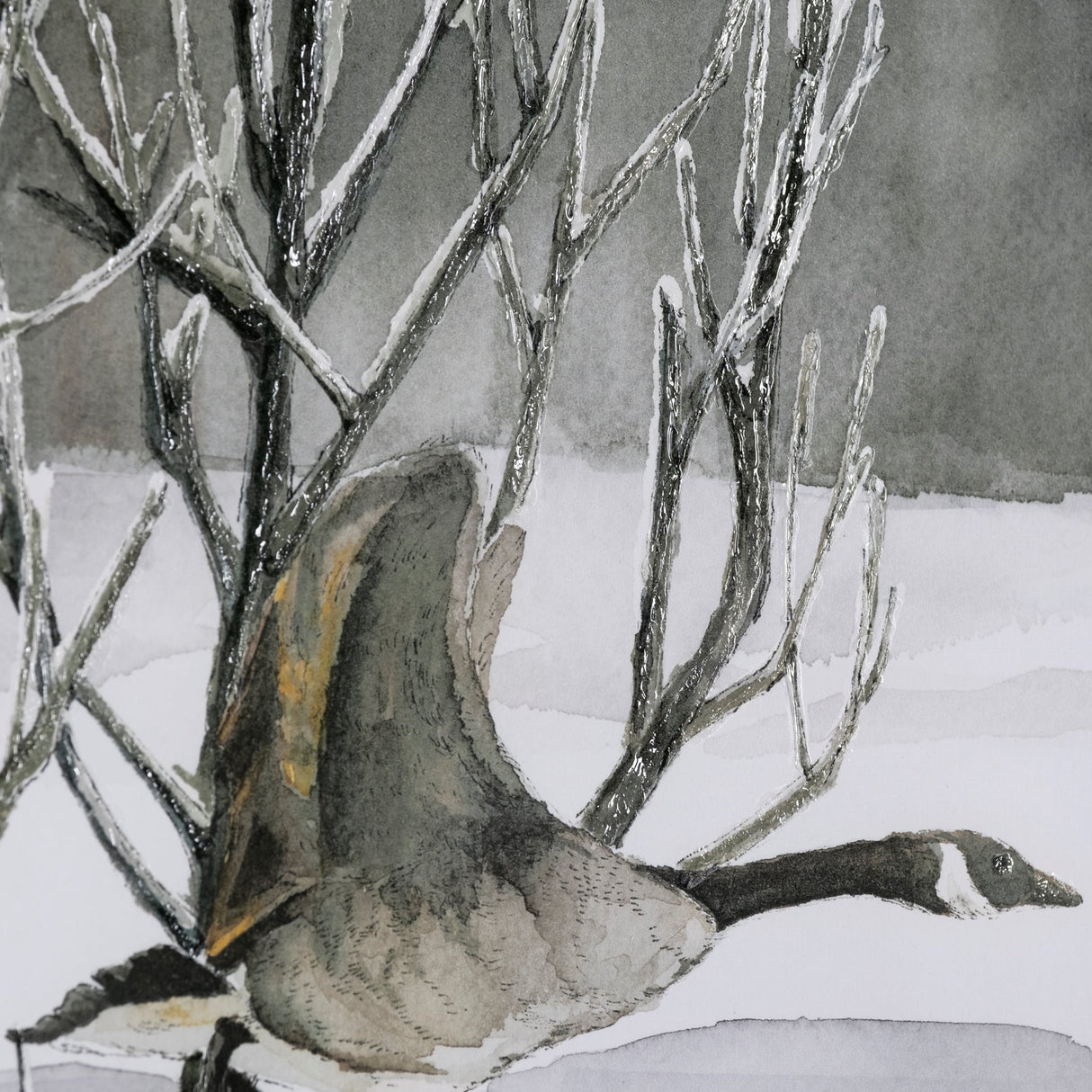 Life in North II by Melody Ducharme a Hand Embellished Textured Framed Art Print Matted under Glass from Mercana - Luna Furniture