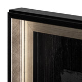 OM-Silver Lines by Studio M a handmade Original Framed Artwork under Glass from Mercana - Luna Furniture
