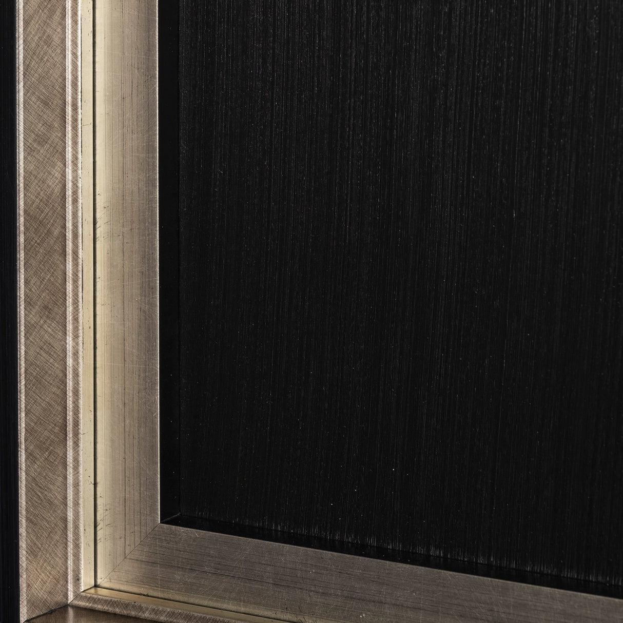 OM-Silver Lines by Studio M a handmade Original Framed Artwork under Glass from Mercana - Luna Furniture