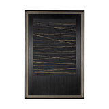 OM-Gold Lines by Studio M a handmade Original Framed Artwork under Glass from Mercana - Luna Furniture
