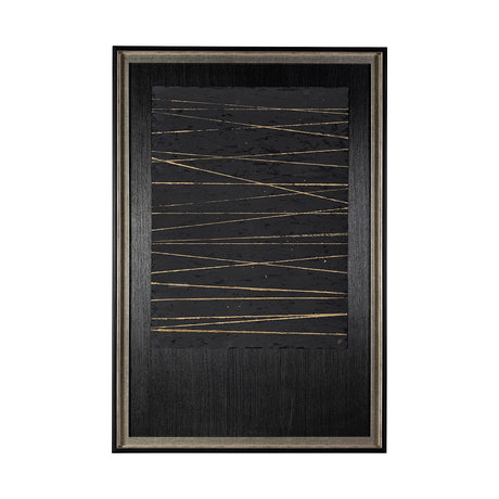 OM-Gold Lines by Studio M a handmade Original Framed Artwork under Glass from Mercana - Luna Furniture