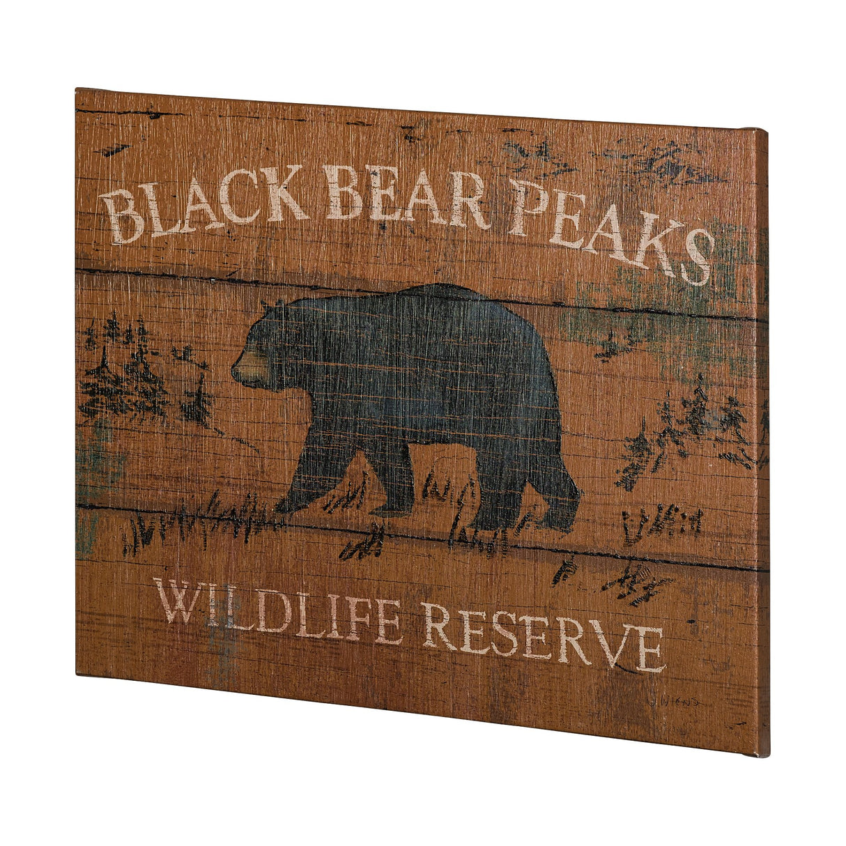 Lodge Signs V by James Wiens a Hand Embellished Textured Canvas from Mercana - Luna Furniture