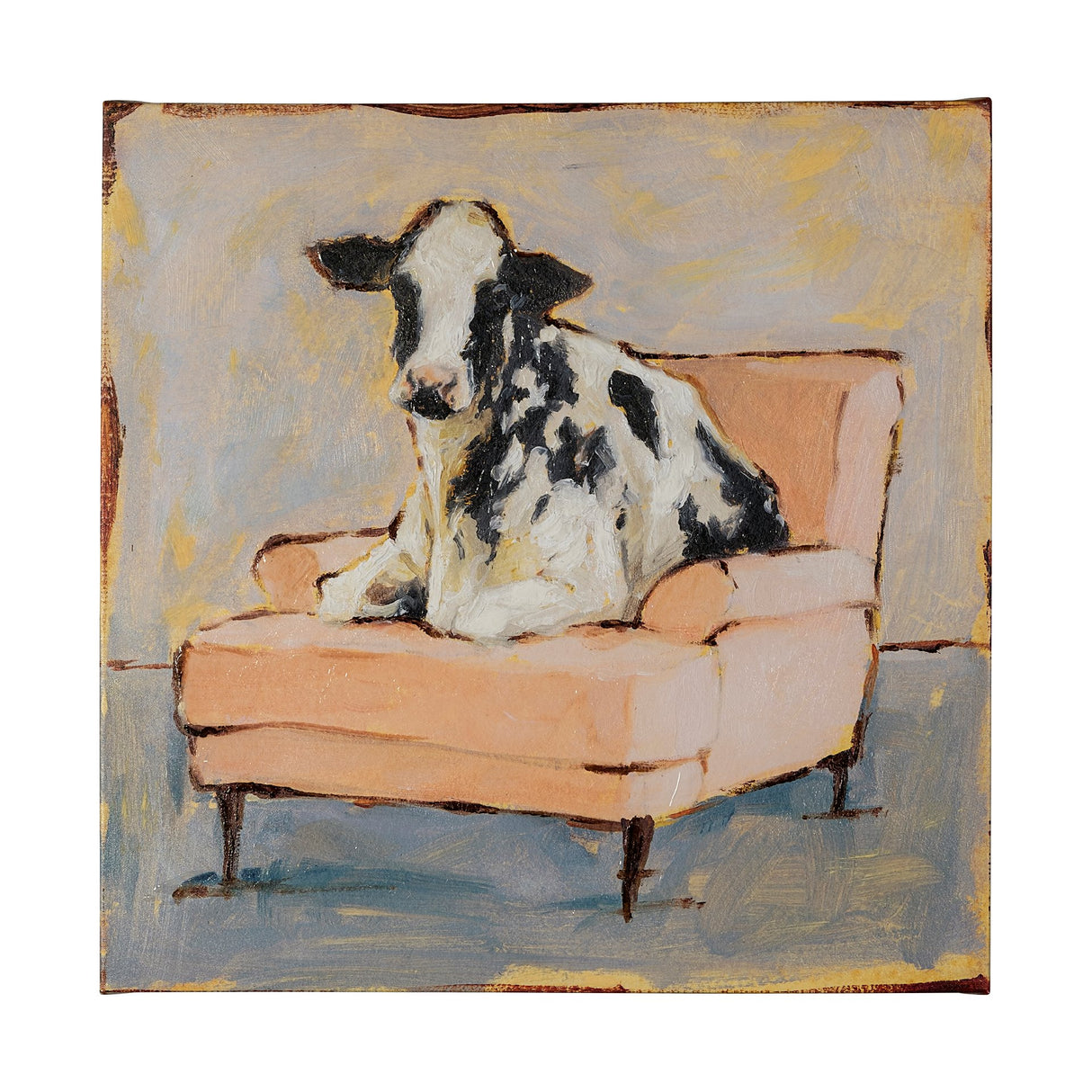 Moo-ving II by Ethan Harper a Hand Embellished Textured Canvas from Mercana - Luna Furniture