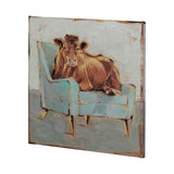 Moo-ving IV by Ethan Harper a Hand Embellished Textured Canvas from Mercana - Luna Furniture