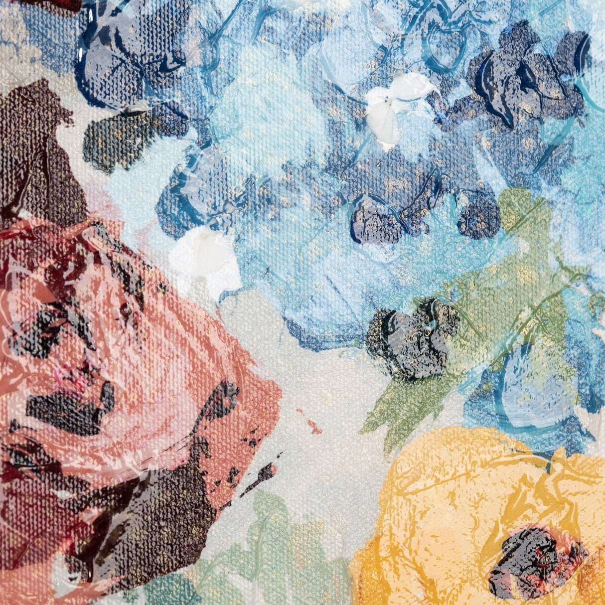 Farmhouse Flowers I by Barbara Fleming a Hand Embellished Textured Canvas from Mercana - Luna Furniture