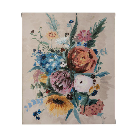 Farmhouse Flowers II by Barbara Fleming a Hand Embellished Textured Canvas from Mercana - Luna Furniture