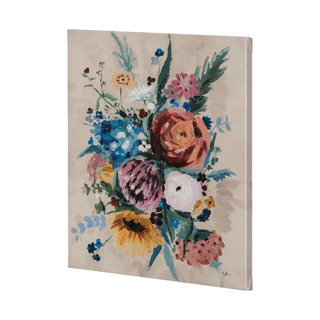 Farmhouse Flowers II by Barbara Fleming a Hand Embellished Textured Canvas from Mercana - Luna Furniture