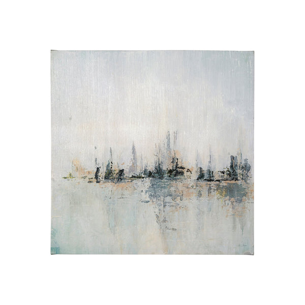 Waterfront I by Jonathan Klassen a Hand Embellished Textured Canvas