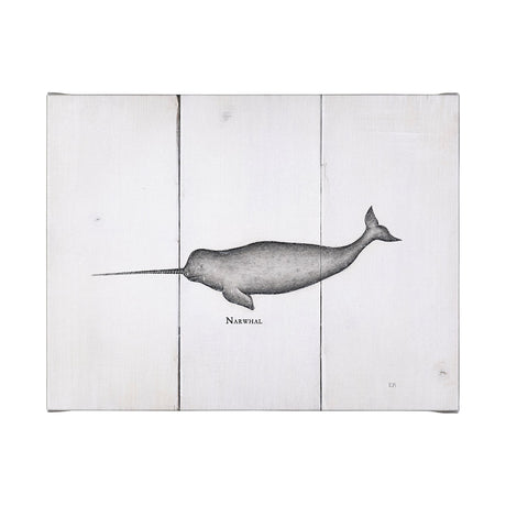 Narwhal by Mercana Studio a Hand Embellished Textured Canvas from Mercana - Luna Furniture