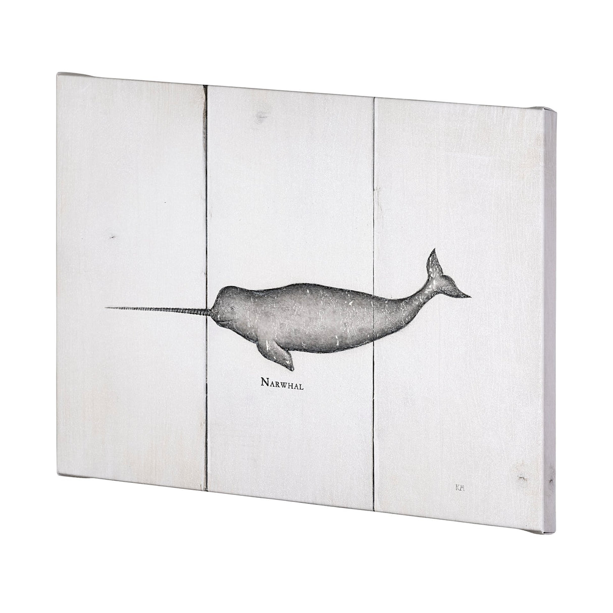 Narwhal by Mercana Studio a Hand Embellished Textured Canvas from Mercana - Luna Furniture