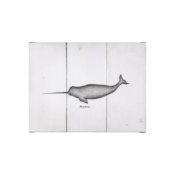 Narwhal by Mercana Studio a Hand Embellished Textured Canvas