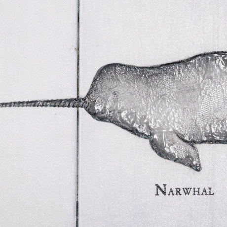 Narwhal by Mercana Studio a Hand Embellished Textured Canvas from Mercana - Luna Furniture