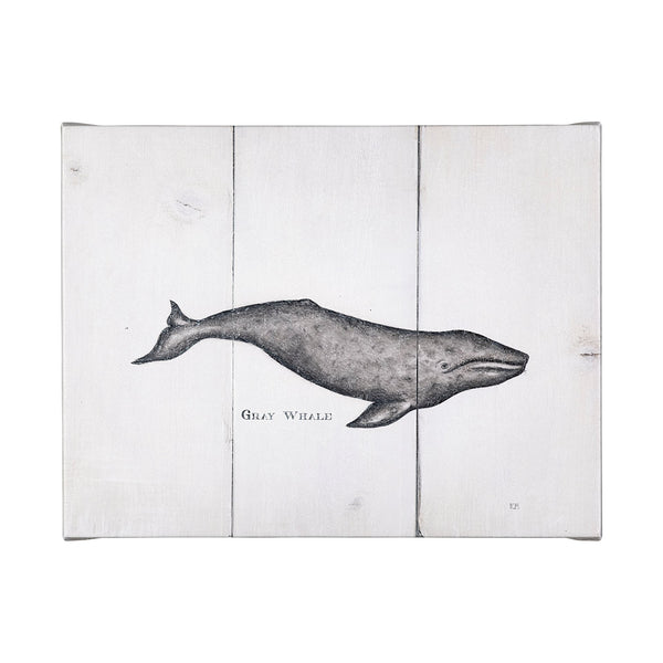 Gray Whale by Mercana Studio a Hand Embellished Textured Canvas