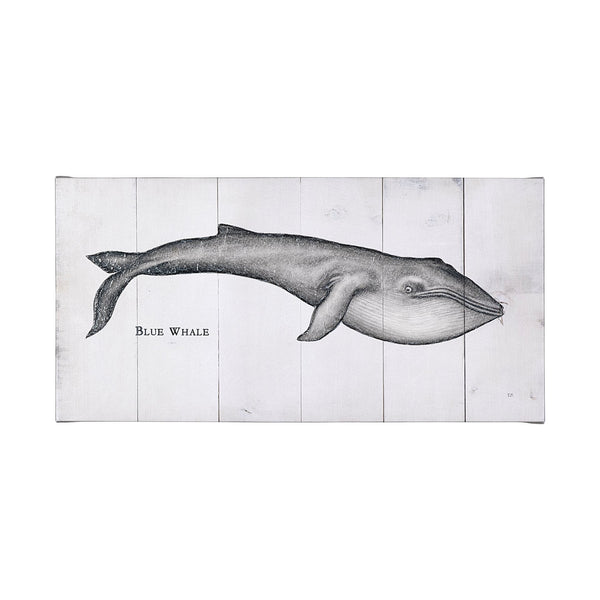 Blue Whale by Mercana Studio a Hand Embellished Textured Canvas