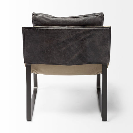 Hornet II Black Leather Body Metal Frame Accent Chair from Mercana - Luna Furniture