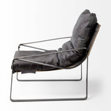 Hornet II Black Leather Body Metal Frame Accent Chair from Mercana - Luna Furniture