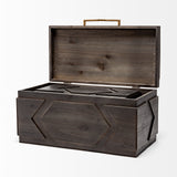Cassia Set of 2 Brown Wooden Boxes from Mercana - Luna Furniture