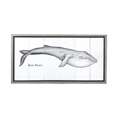 Blue Whale by Mercana Studio a Hand Embellished Textured Framed Art Print from Mercana - Luna Furniture