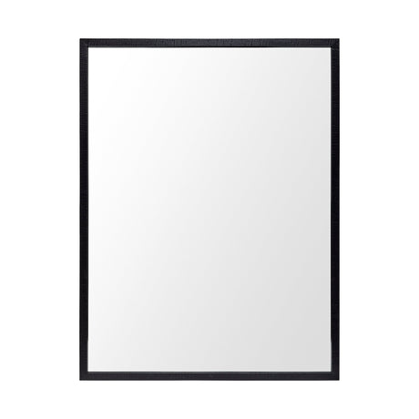 Bristol Black 30x40 Faux Wood Frame Bathroom Vanity Mirror from Mercana - Luna Furniture