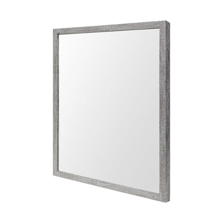 Bristol Grey 20x24 Faux Wood Frame Bathroom Vanity Mirror from Mercana - Luna Furniture