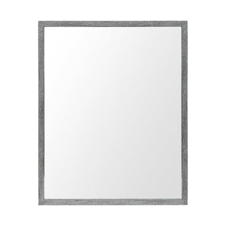Bristol Grey 24x30 Faux Wood Frame Bathroom Vanity Mirror from Mercana - Luna Furniture