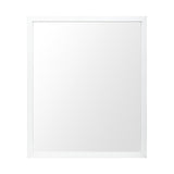 Bristol White 20x24 Faux Wood Frame Bathroom Vanity Mirror from Mercana - Luna Furniture