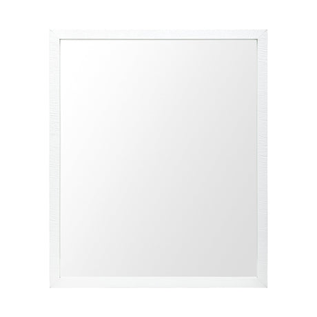 Bristol White 20x24 Faux Wood Frame Bathroom Vanity Mirror from Mercana - Luna Furniture