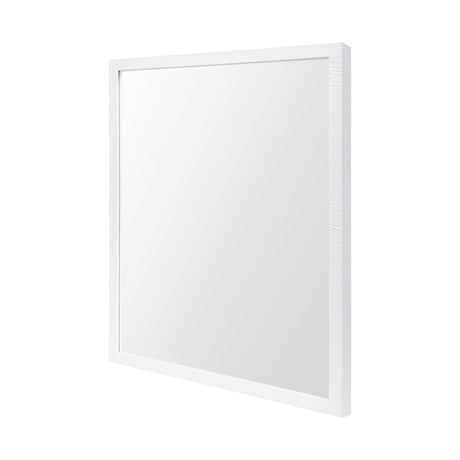 Bristol White 20x24 Faux Wood Frame Bathroom Vanity Mirror from Mercana - Luna Furniture
