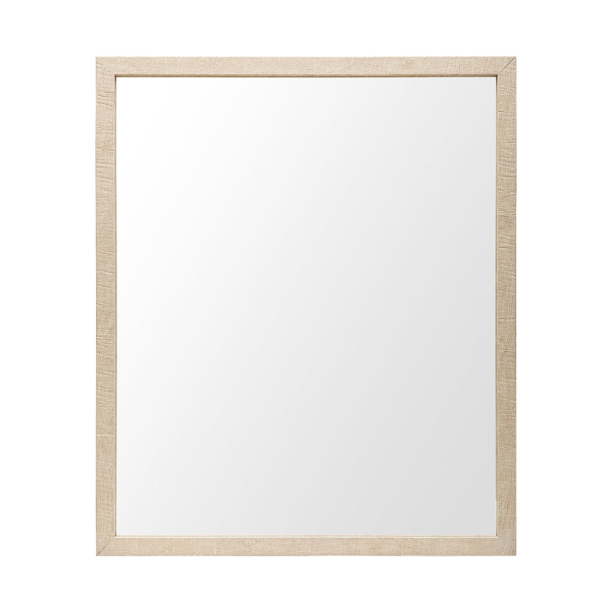 Bristol Tan 20x24 Faux Wood Frame Bathroom Vanity Mirror from Mercana - Luna Furniture